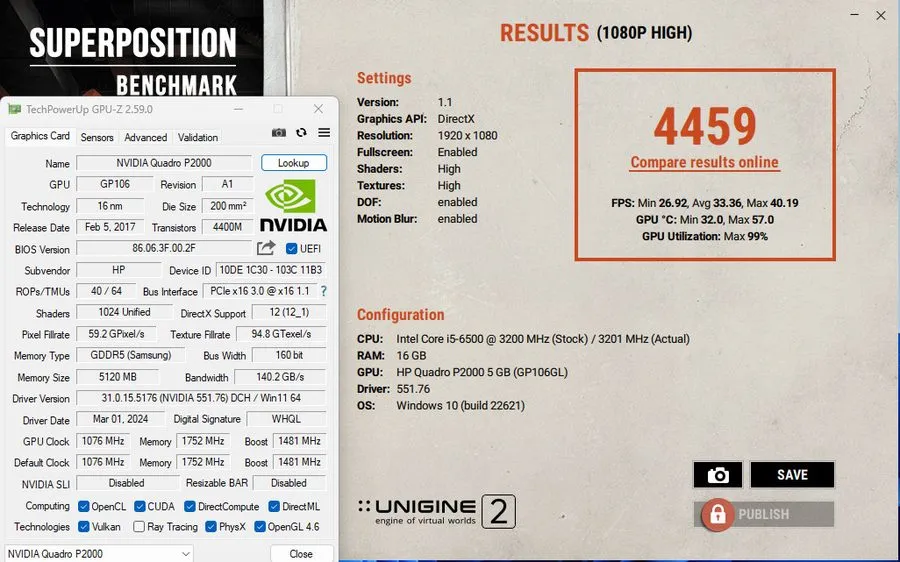 GPU-ускоритель HP NVIDIA Quadro P2000 5 GB GDDR5 4x Display Video Graphics Card 