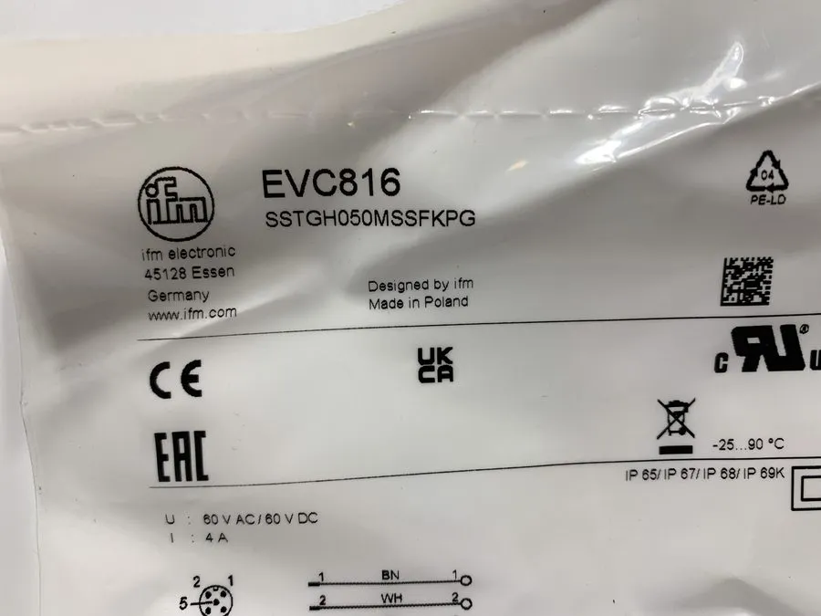 Датчик IFM Electric EVC816 M12 Male Connector 5-Pin