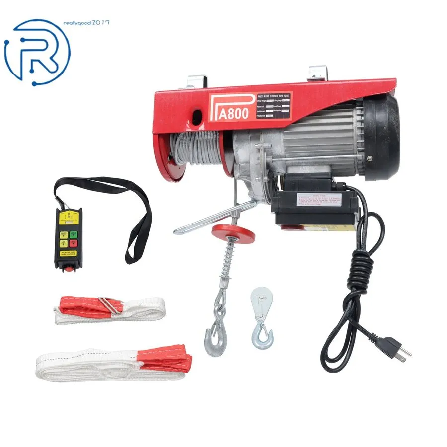 Таль Mini Electric Hoist PA800 1760lbs 110V 1350W 328ft/100m Wireless Remote Con