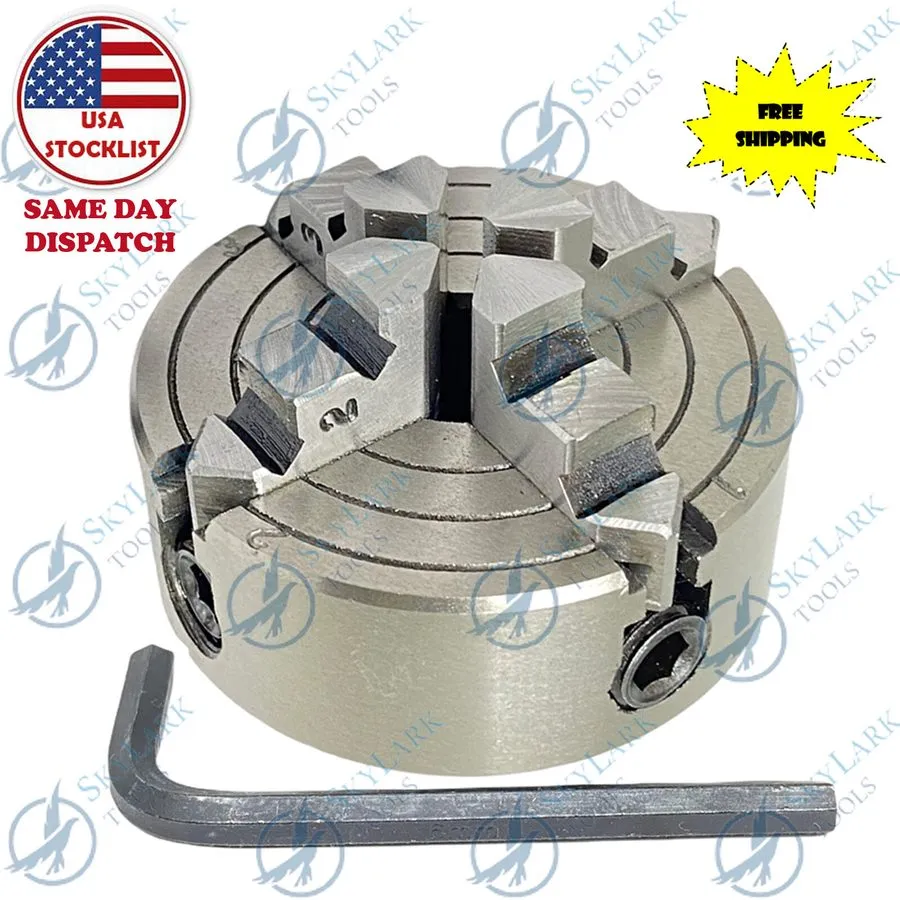 Режущий инструмент 4 Jaw Independent Lathe Chuck 2-1/4" (70mm) M14x1 Thread + MT — фото лота 2