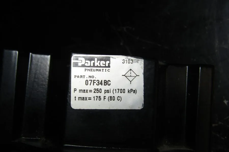 Фильтр PARKER Pneumatic Filter 1/2'' Npt 250psi 07F34BC — фото лота 3
