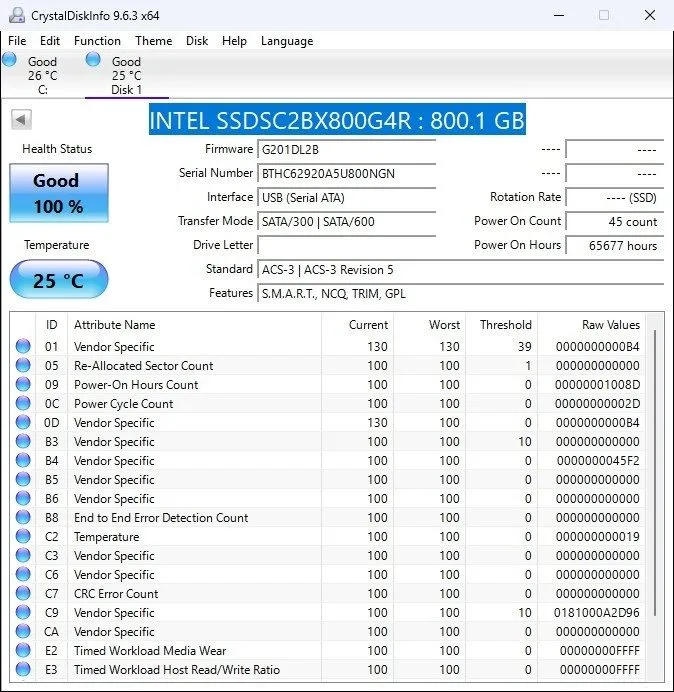 SSD-накопитель Intel DC S3610 Series 800GB SATA 6Gb/s 2.5inch Internal SSD SSDSC