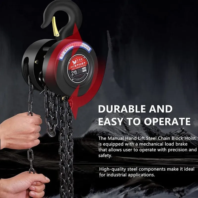 Таль Manual Chain Hoist 1 Ton/2000 lbs Capacity 10’ Lift 2 Hooks Manual Ha — фото лота 1