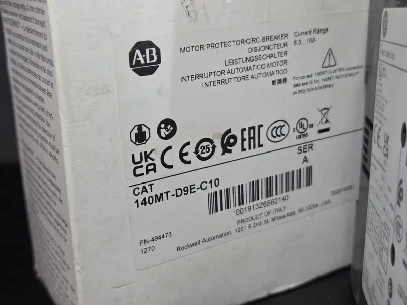Автоматический выключатель Allen Bradley 140MT-D9E-C10 Motor Protection Circuit  — фото лота 4