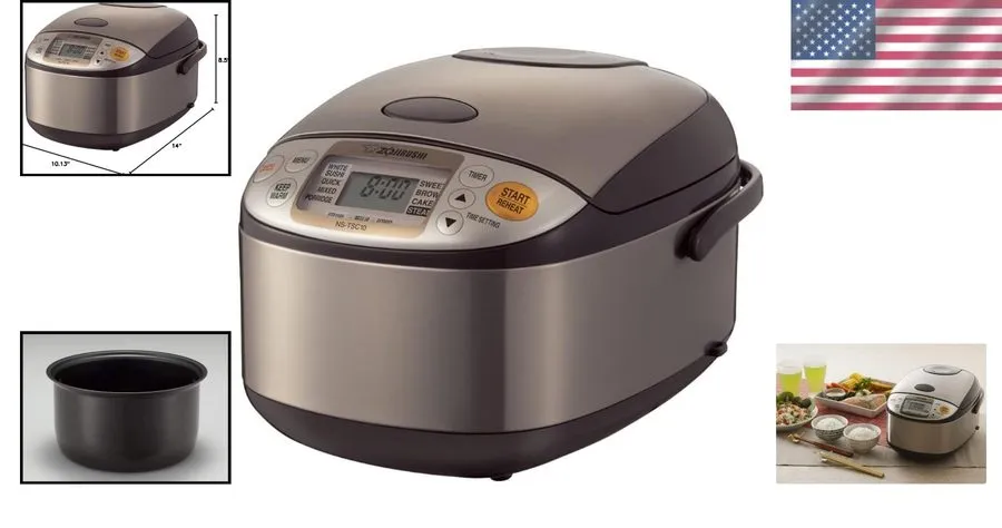 Рисоварка Tiger, 5.5-Cup Micom Rice Cooker, Steamer and Warmer 10 Meal Settings