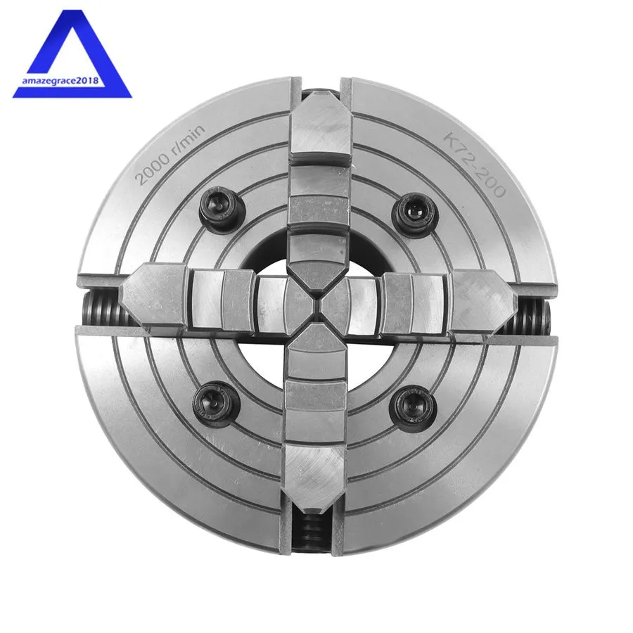 Режущий инструмент K72-200 4-Jaw Lathe Chuck 8" Alloy Steel Self-Centering Chuck