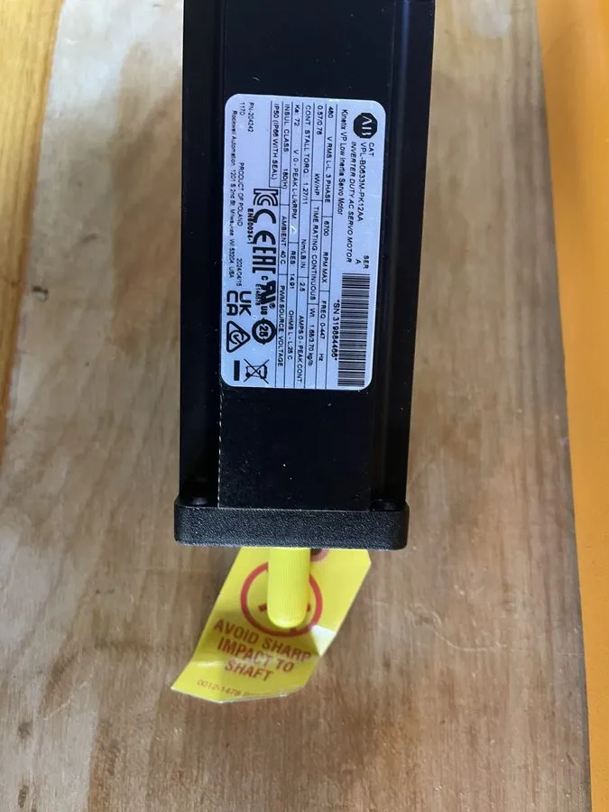 Серводвигатель Allen Bradley VPL-B0633M-PK12AA Servo Motor