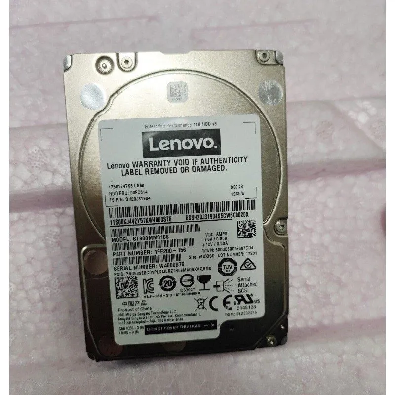 Жёсткий диск Lenovo 900GB 00FC614 SH20J31904 10K SAS 12Gbps 2.5" HDD Hard Disk D