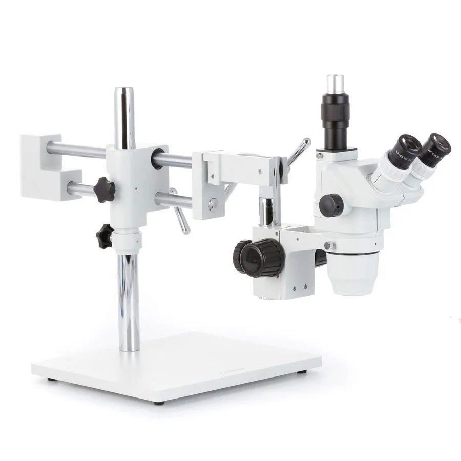 Микроскоп AmScope 6.7X-45X Trinocular Boom Stereo Microscope w/ Focusable Eyepie