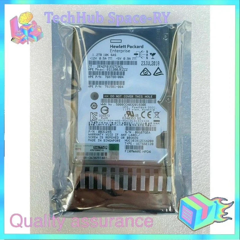 Жёсткий диск 787648-001 J9F48 HPE MSA 1.2TB 12G SAS 10K SFF 2.5inch HDD 787677-0