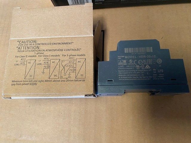 Блок питания Mean Well HDR-30-12 24W 12VDC 2A DIN Rail Switchmode Power Supply