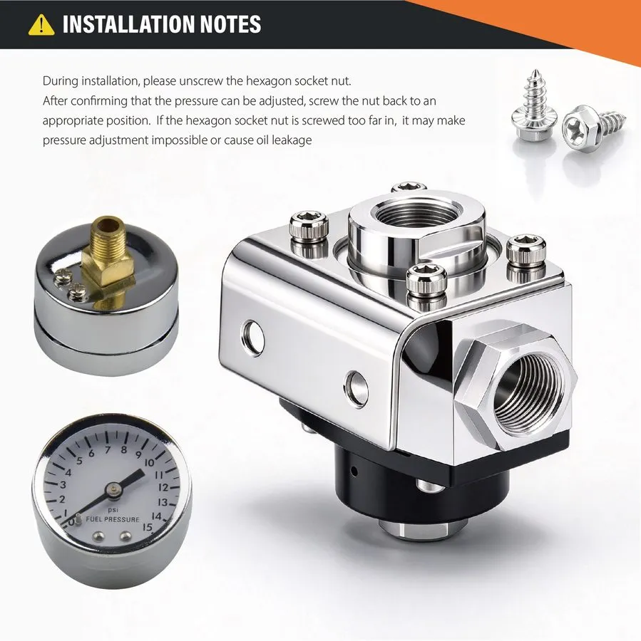 Трубопроводная арматура 12-803 Adjustable Fuel Pressure Regulator Fit — фото лота 2