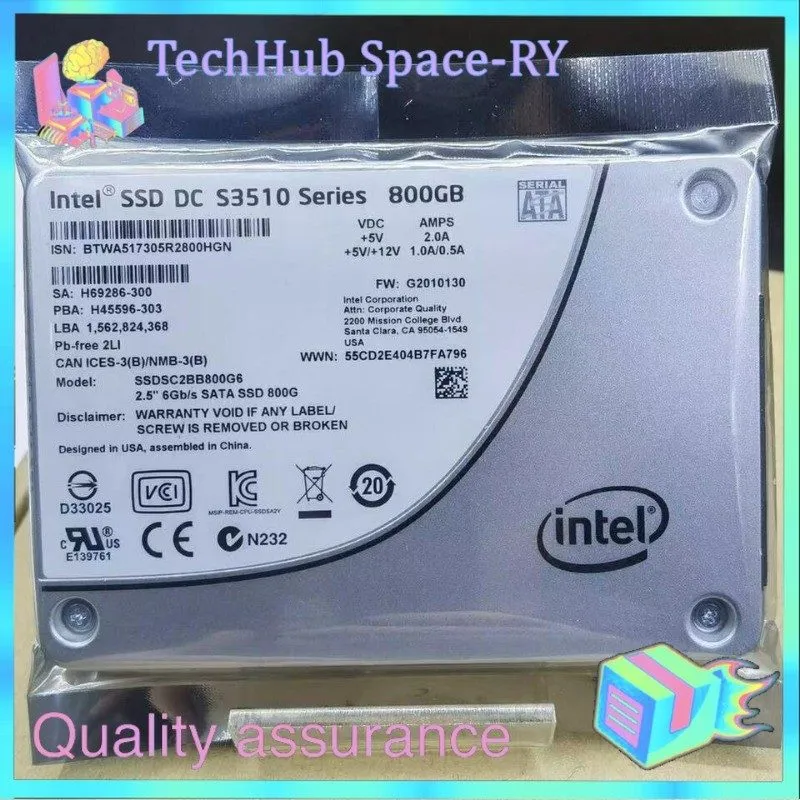 SSD-накопитель INTEL DC S3510 Series 800GB SATA III 2.5" SSD Solid State Drive S