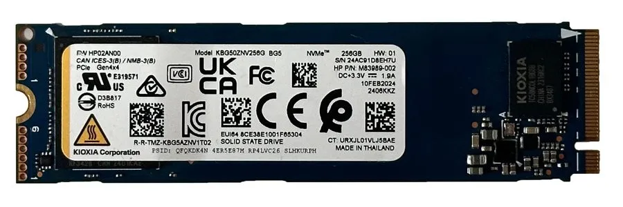 SSD-накопитель KIOXIA 256GB SSD BG5 M.2 2280 NVMe PCIe Gen4 x4 KBG50ZNV256G M839 — фото лота 1
