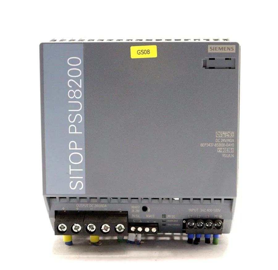 Блок питания Siemens 6EP3437-8SB00-0AY0 24VDC 40A Power Supply, SITOP PSU8200
