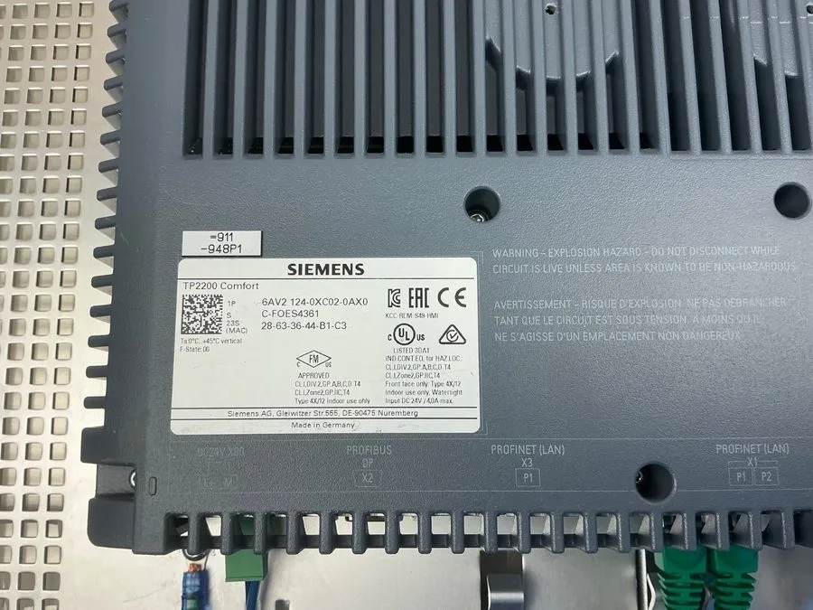 Панель оператора Siemens 6AV2124-0XC02-0AX0 SIMATIC HMI TP2200 Comfort Panel 22- — фото лота 2