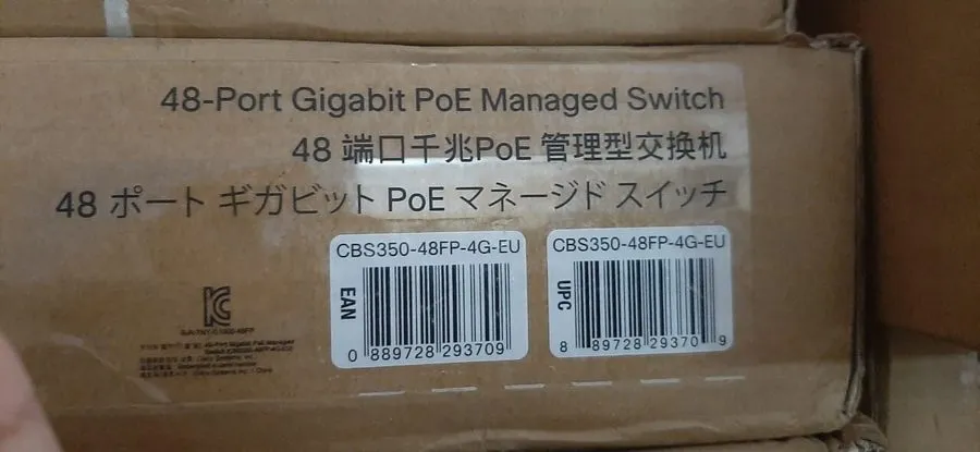 Коммутатор CISCO CBS350-48FP-4G 48 Port GE, Full PoE 4 Managed Switch Factory Re