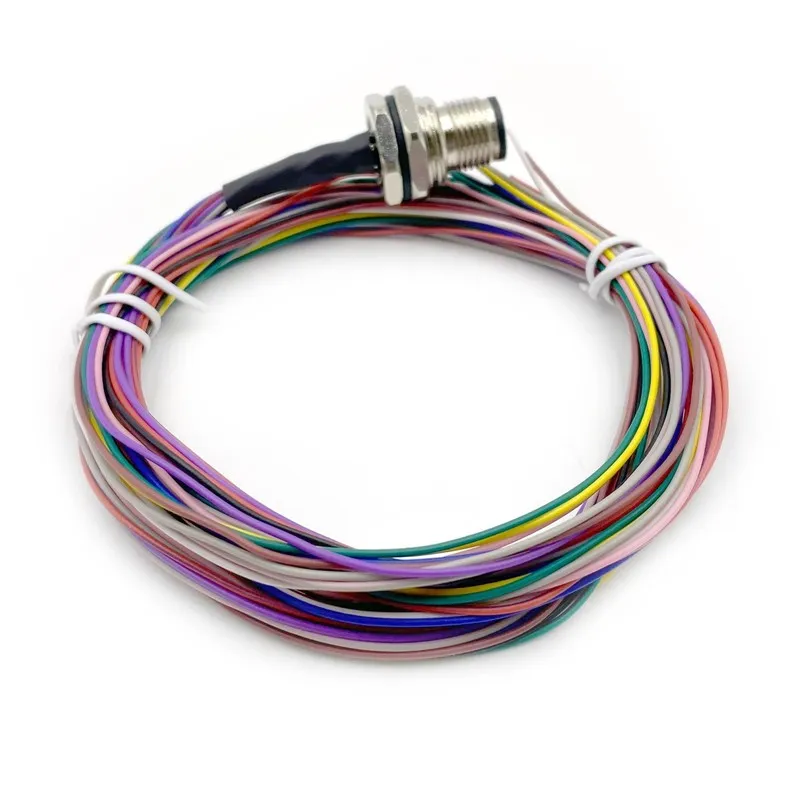 Датчик 3.28ft M12 12 Pins Male to Female Connector Cable, A Code Straight Profib