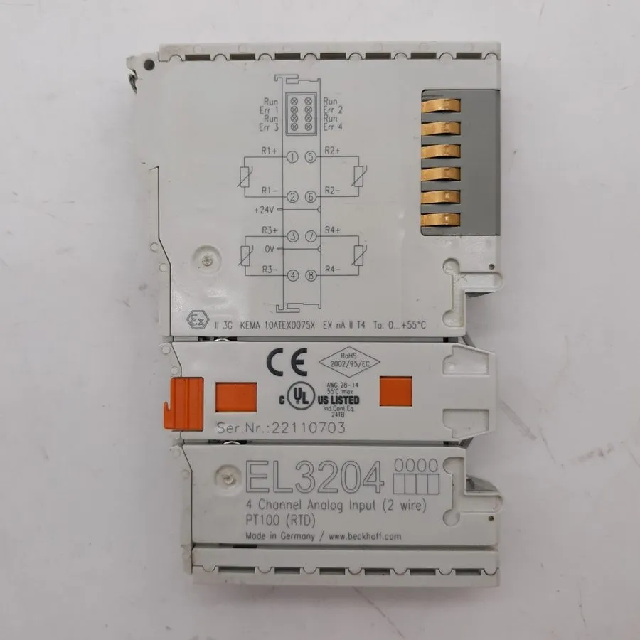 Модуль ввода-вывода Beckhoff EL3204 4-Channel Analog Input Terminal PT100 RTD Et