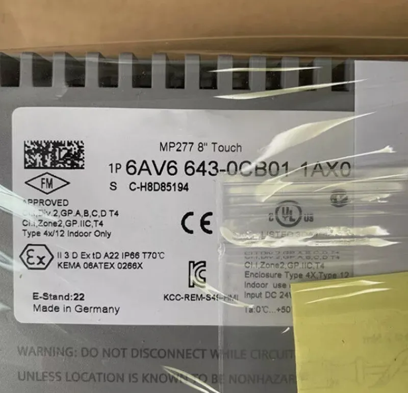 Панель оператора Siemens 6AV6 643-0CB01-1AX0 Simatic Multi Panel Touch HMI 7.5in