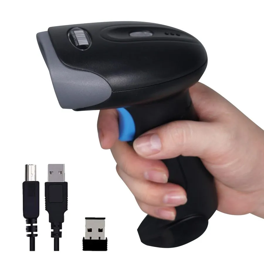 Сканер штрих-кода Wireless Barcode Scanner 2D 1D QR Bluetooth USB 2.4G Handheld 