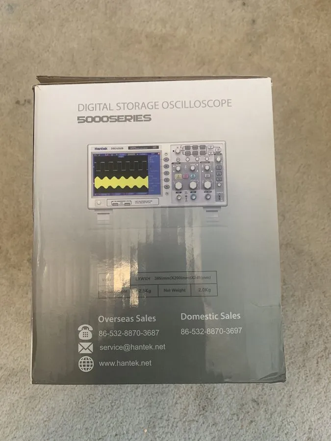 Осциллограф Hantek DSO5202P Digital Oscilloscope 200MHz 2Channels 1GSa/s 7'' TFT — фото лота 1