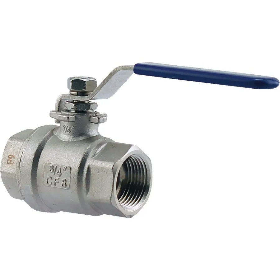 Клапан PLUMB-EEZE 3/4 In. FPT Stainless Steel Full Port Ball Valve PEBVSS — фото лота 1