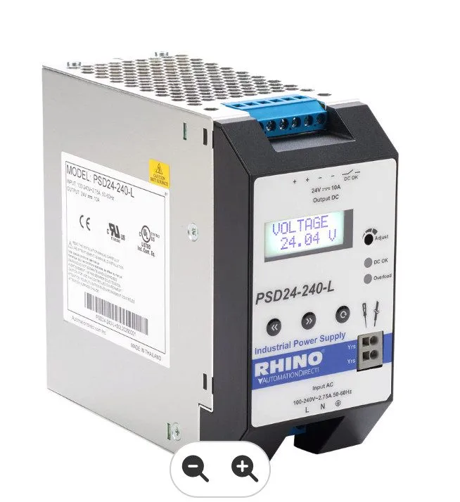 Блок питания RHINO PRO PSD24-240-L 24VDC 10A 240W DIN Rail Power Supply LCD — фото лота 1