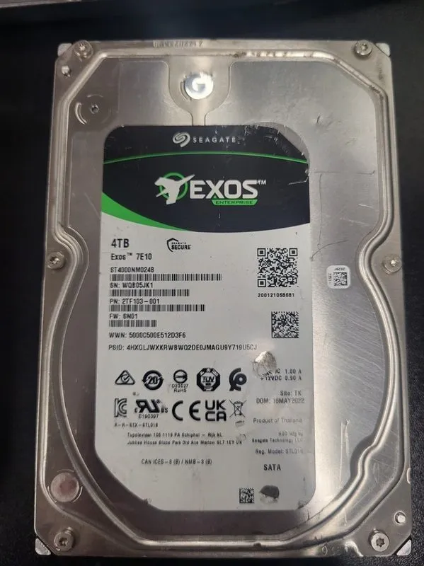 Жёсткий диск Seagate Exos 7E10 4TB ST4000NM024B 6Gb/s 256MB SATA 3.5" Enterprise — фото лота 1