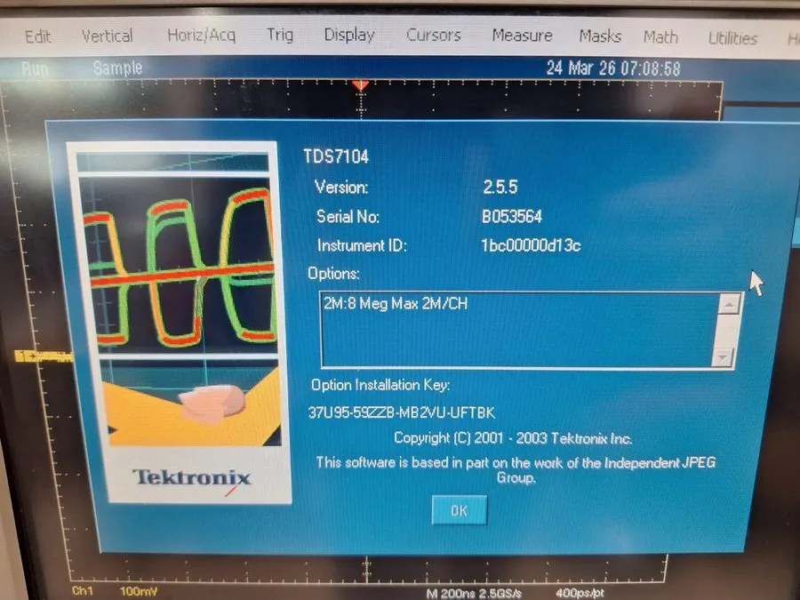 Осциллограф Tektronix TDS7104 1GHz 4ch 10GS/s Digital Phosphor Oscilloscope