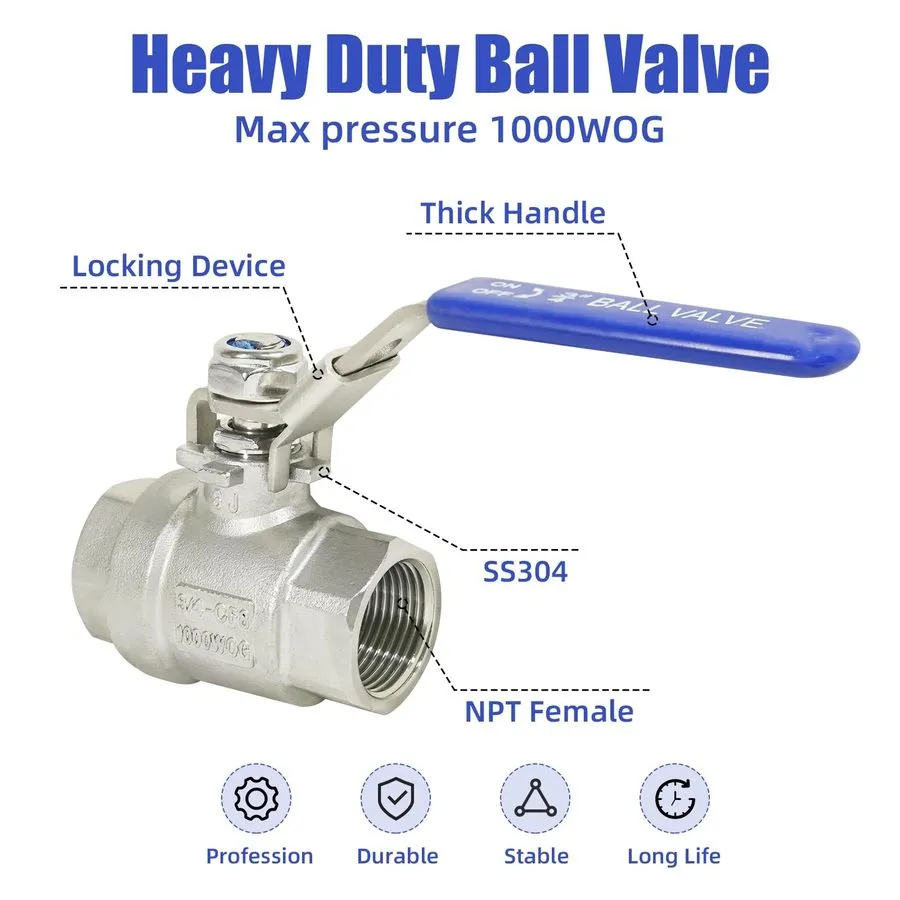 Клапан 1-1/2" Stainless Steel Ball Valve Body Full Port, 1000WOG