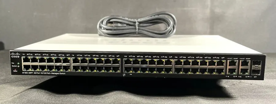 Коммутатор Cisco SF300-48PP-K9 48 port POE-+ switch with GIG uplink