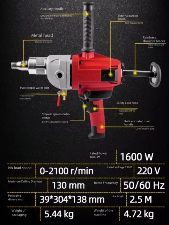 Оборудование Handheld Diamond Core Drill with Opening Function Diamond Engineeri