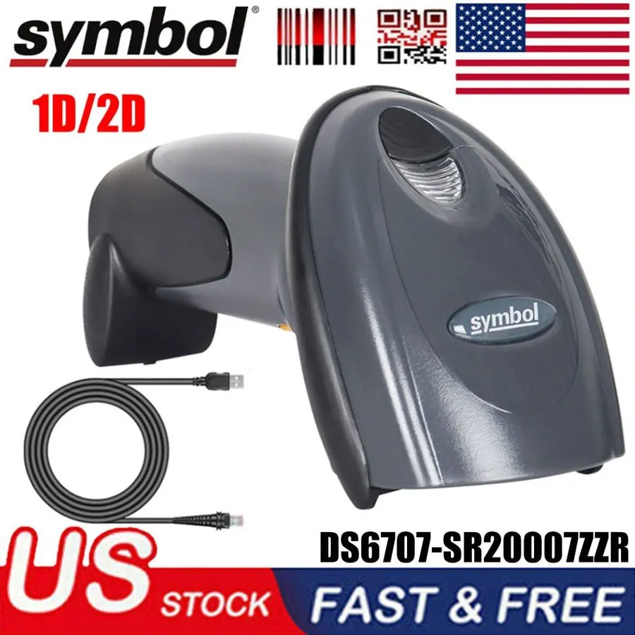 Сканер штрих-кода Symbol DS6707-DC20007ZZR Handheld 1D 2D Barcode Scanner er Wit