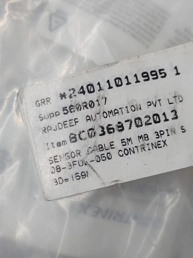 Датчик CONTRINEX S08-3FUW-050 M8 3-Pin Female Right Angle Sensor Cable 5M