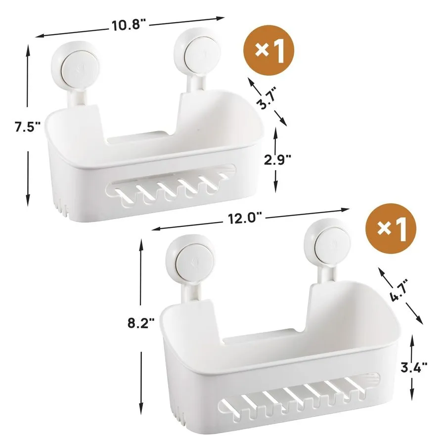 Вакуумная присоска LEVERLOC ZW993-US1 Suction Cup Shower Caddy Bathroom Organize — фото лота 2