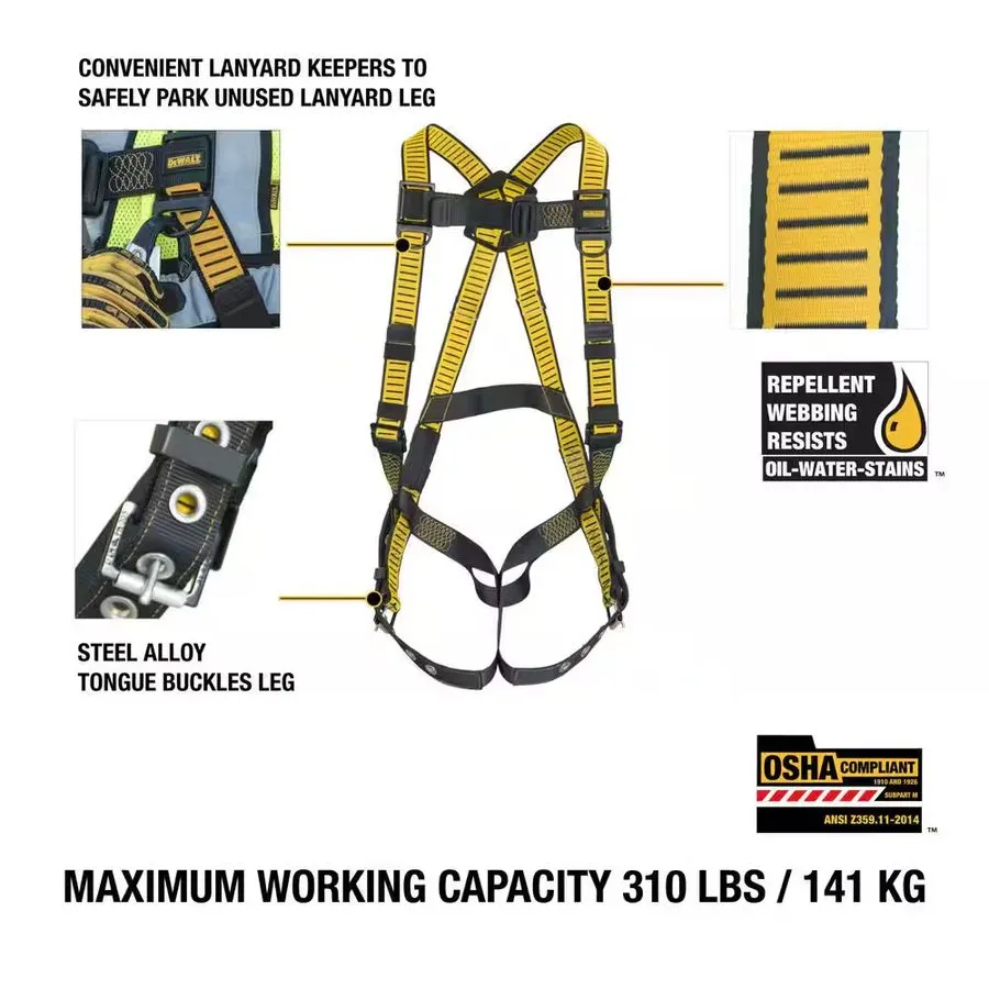 Жгут проводов 5-Point Fall Protection Harness with Pass-Thru Chest and Tongue Bu — фото лота 1
