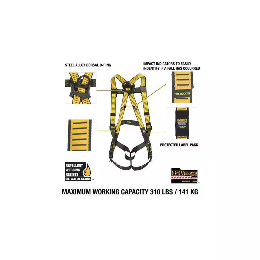 Жгут проводов 5-Point Fall Protection Harness with Pass-Thru Chest and Tongue Bu — фото лота 2