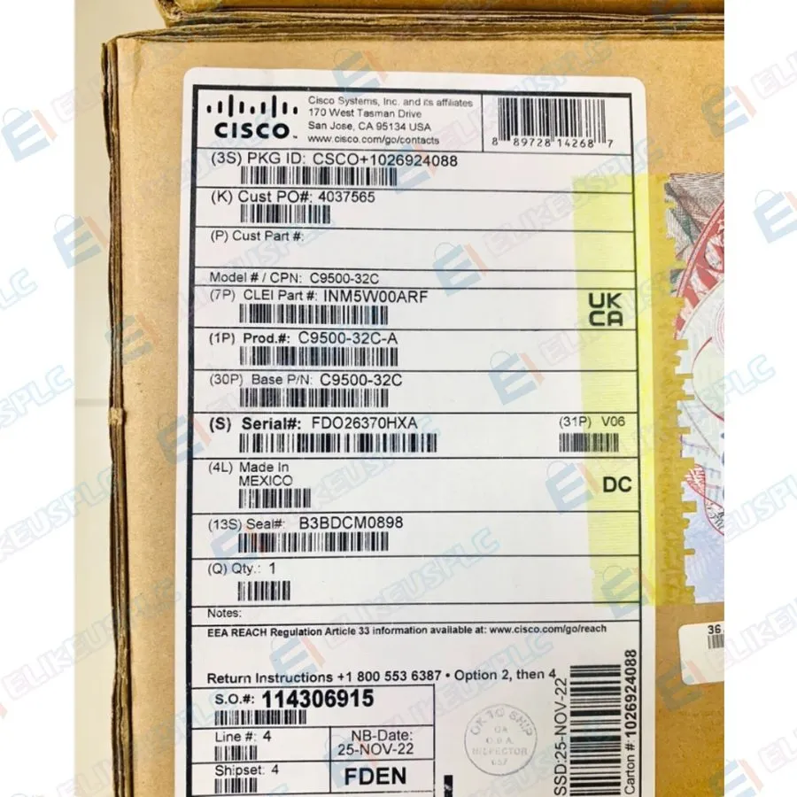 Коммутатор Cisco Catalyst C9500-32C-A 32-Port 100G Advantage Managed Switch