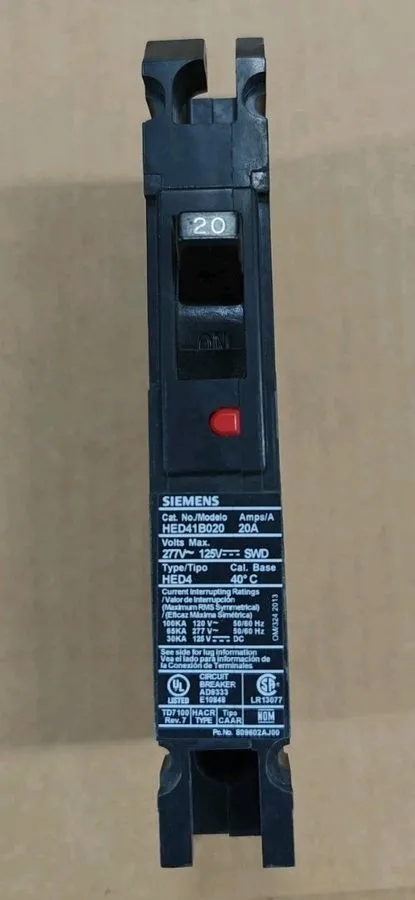 Автоматический выключатель ED41B020 Siemens Sentron Circuit Breaker Type ED4 20A