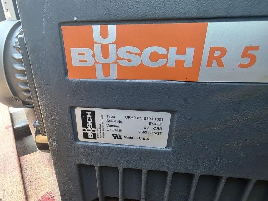 Насос Busch R5 URA0063.E503.1001 Rotary Vane Vacuum Pump 63 m³/h 3HP Baldor — фото лота 1