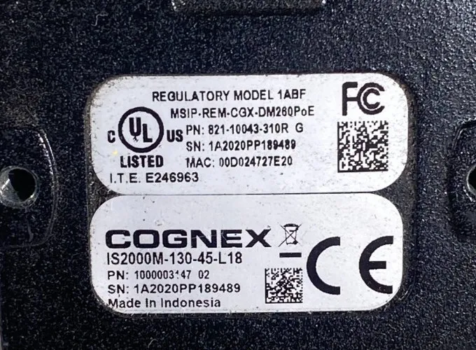 Камера машинного зрения Cognex In-Sight IS2000M-130-45-L18 Machine Vision Sensor