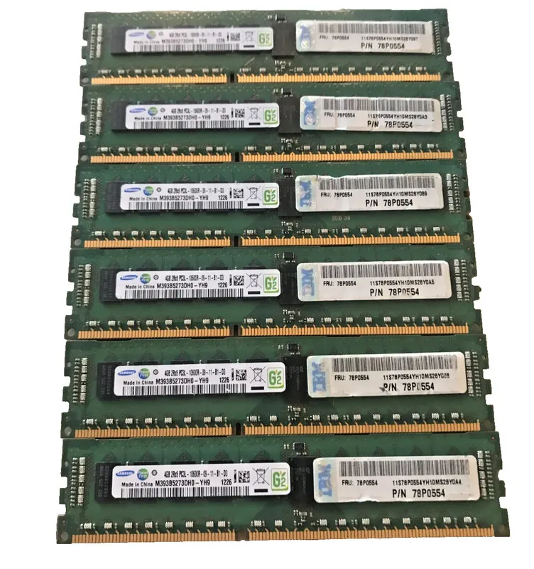 Модуль памяти M393B5273DH0-YH9 Samsung 4GB 2RX8 PC3L-10600R DDR3 ECC RDIMM RAM