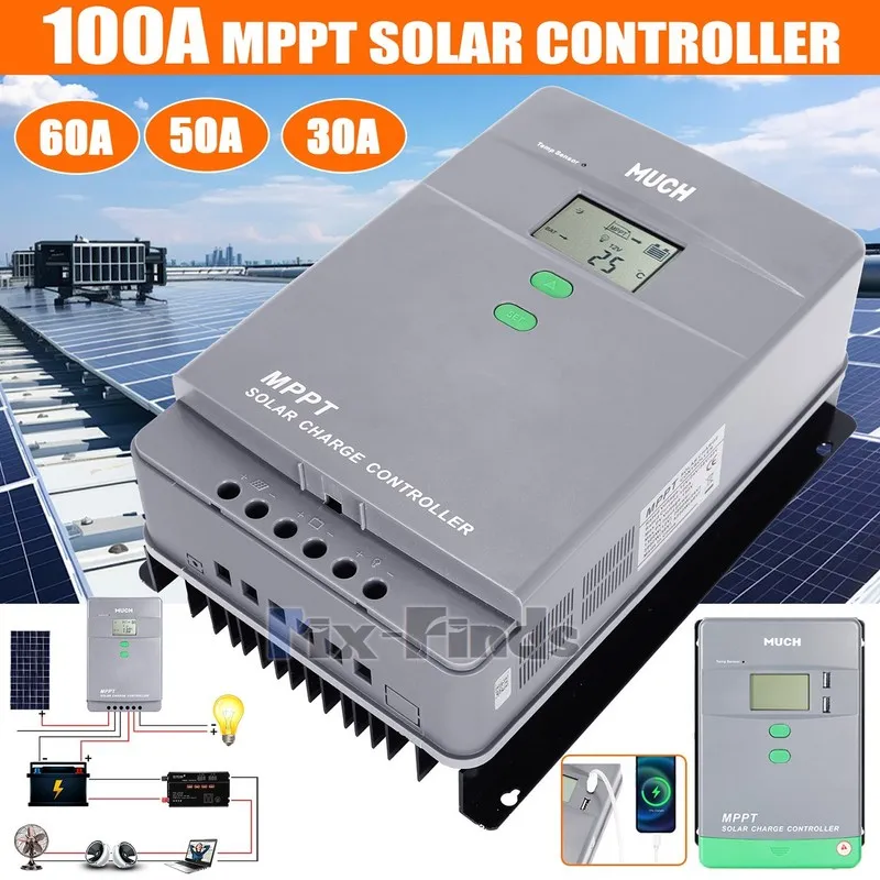Аккумулятор 5200W 250V 100A MPPT Solar Charge Controller 12V/24/36/48V LCD Batte