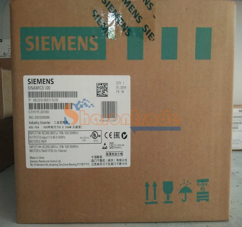 Частотный преобразователь SIEMENS SINAMICS V20 6SL3210-5BB17-5UV0 INVERTER