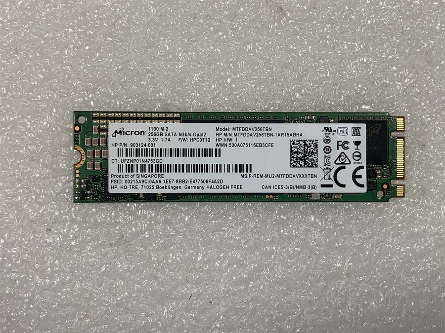 SSD-накопитель HP 926348-001 Micron 1100 M.2 256GB SSD Opal2 Disque Dur MTFDDAV2