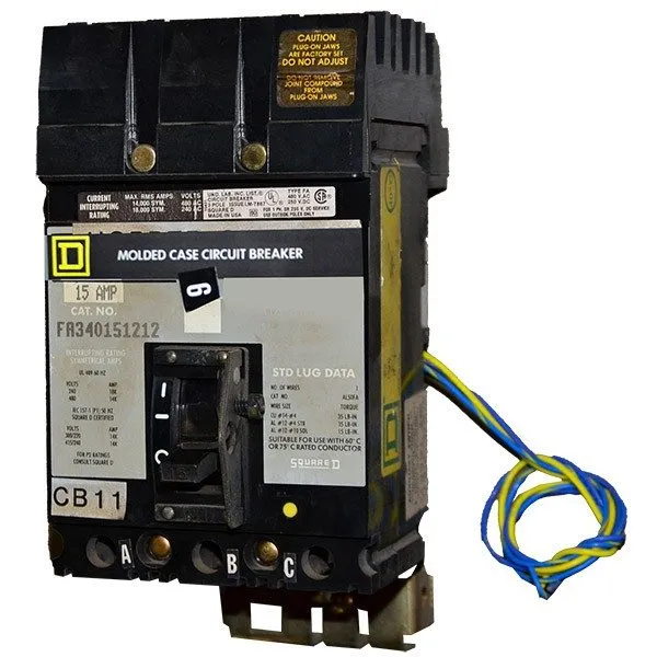 Автоматический выключатель FA340151212 Square D 15A 480V 3P I-Line Circuit Break