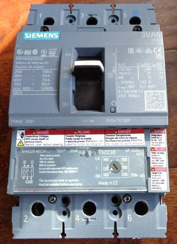 Автоматический выключатель Siemens 3VA5220-6EC31-0AA0 200A 3-Pole Molded Case Ci