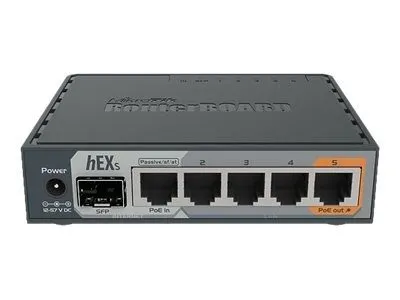 Маршрутизатор MikroTik hEX S 5 Ports Gigabit Ethernet Router RB760IGS SFP port