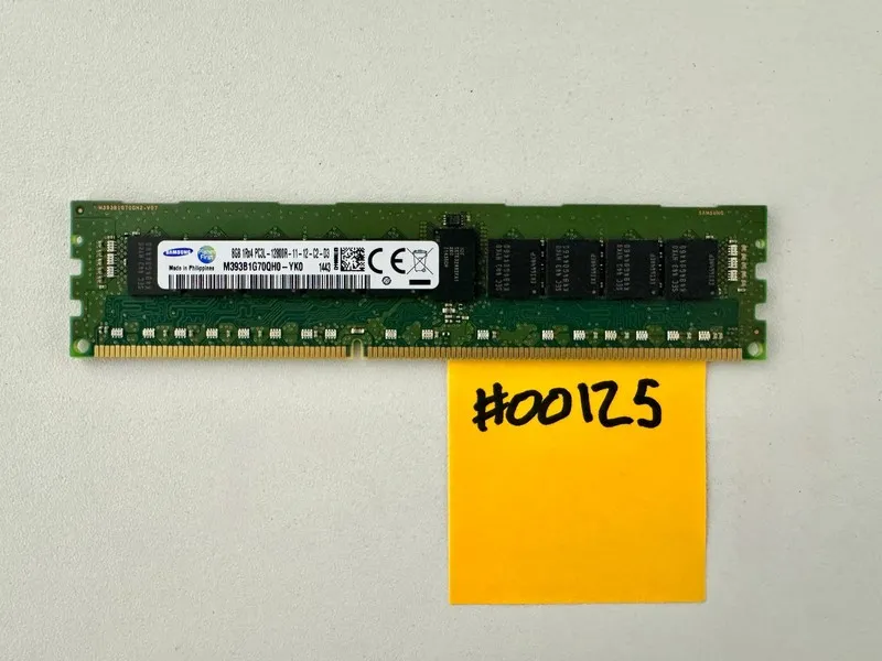 Модуль памяти Samsung 8GB 1Rx4 PC3L-12800R-11-12-C2-D3 M393B1G70QH0-YK0 DDR3 ECC